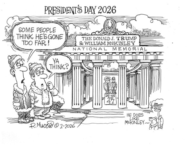 Presidents Day editorial cartoon